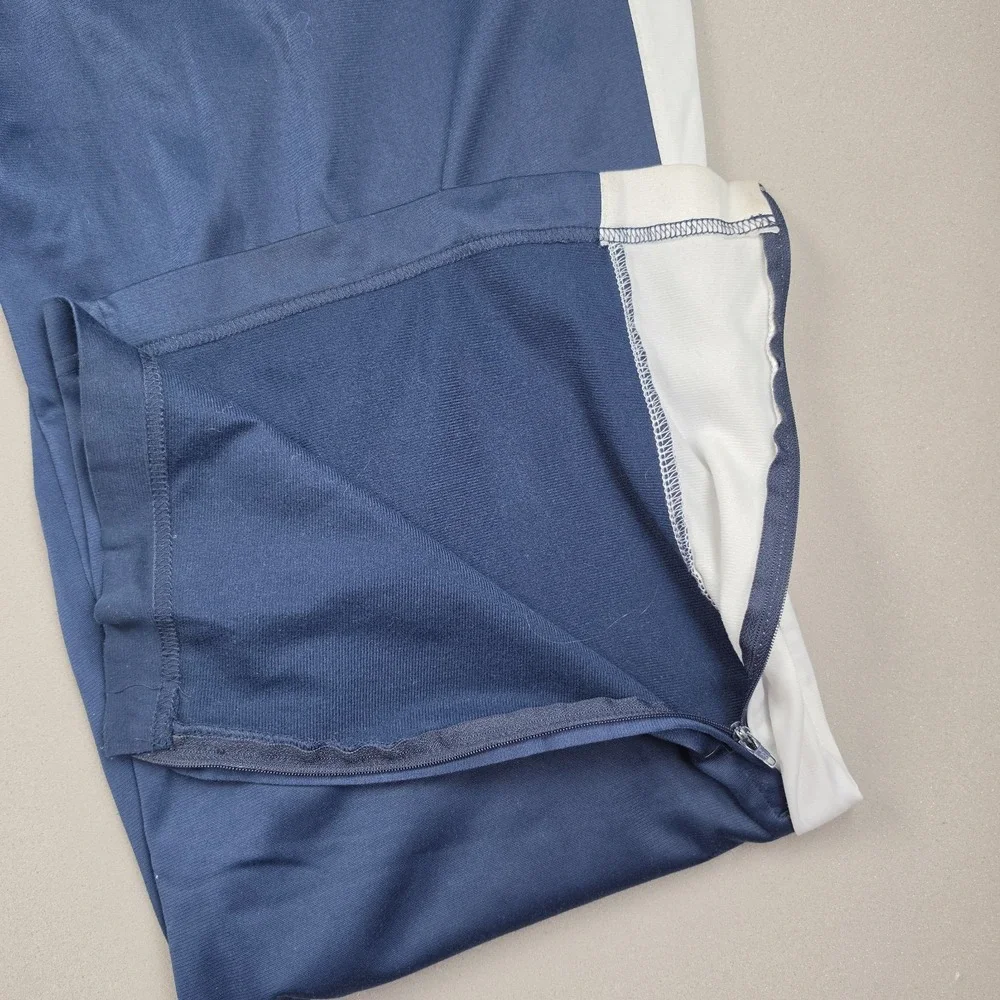 Nike Basketball Vintage Y2K Men's XL Navy Blue White Zip Ankle Track Pants Baggy